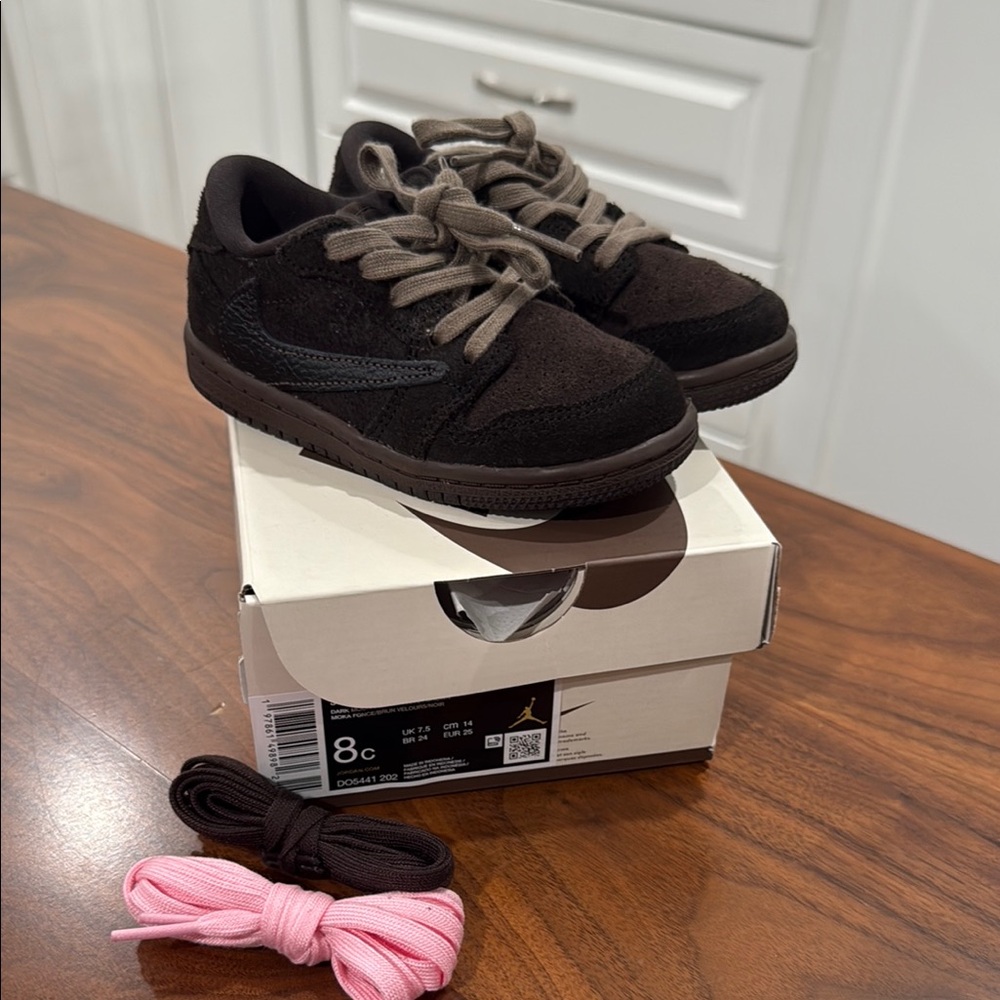 Travis Scott Black and Brown Sneakers with Suede Upper